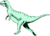 Green Running Dinosaur Clip Art